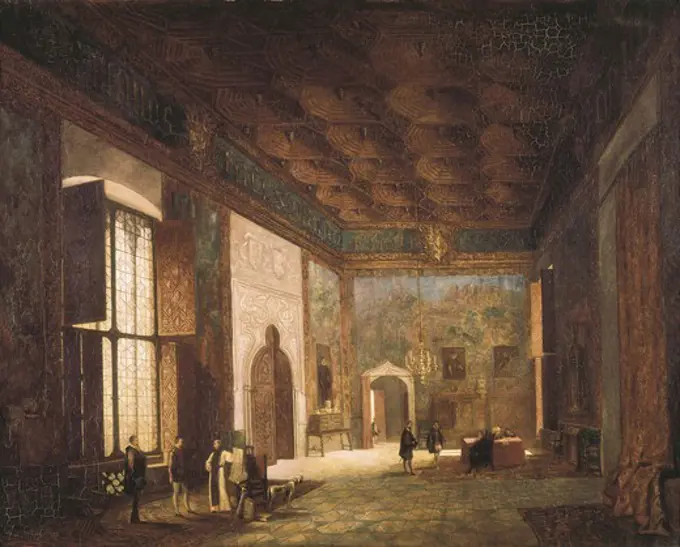 Mosen Sorell Palace. s.XIX. Spanish anonymous. Romanticism. Oil on canvas. SPAIN. Valencia. San Pio V Fine Arts Museum.