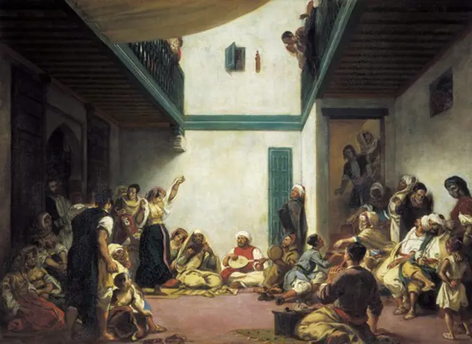 DELACROIX, Eugne (1798-1863). Jewish Wedding in Morocco. 1841. Romanticism. Orientalism. Oil on canvas. FRANCE. ëLE-DE-FRANCE. Paris. Louvre Museum.