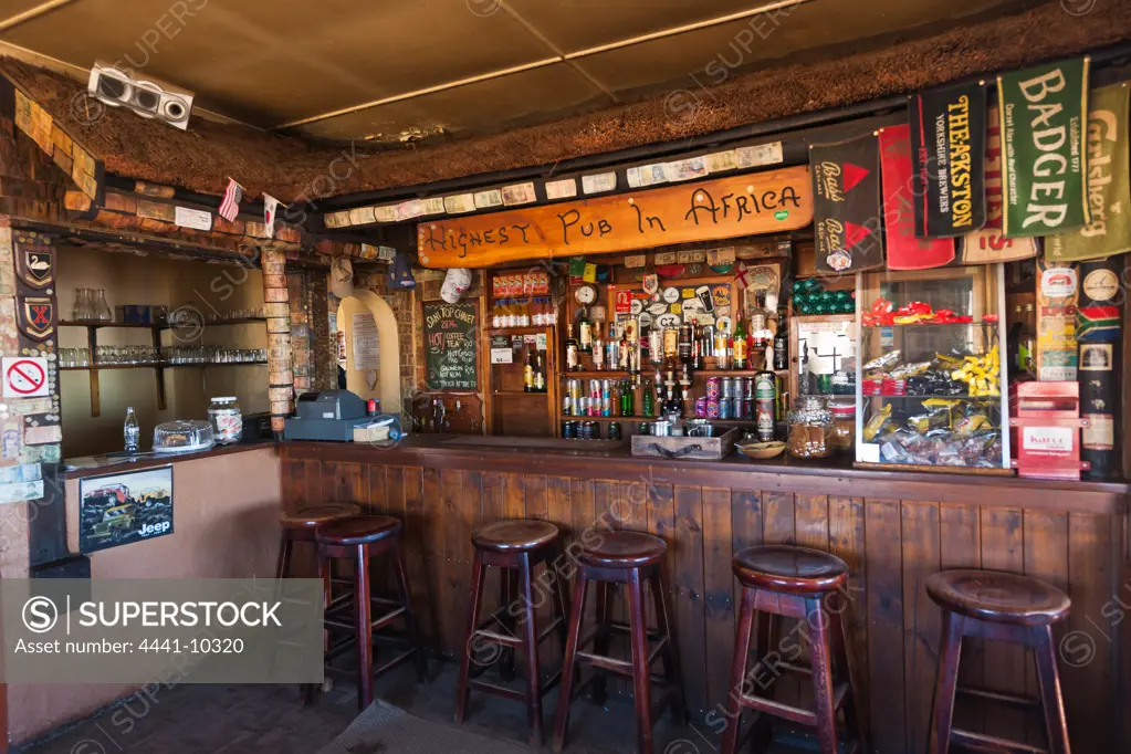 The pub at Sani Top Chalet. Sani Pass in the Drakensberg (uKhahlamba). Near Himeville. Lesotho