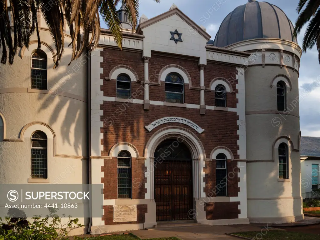 The Synagogue was opened in 1901, and built in Byzantine style. Kimberley. Northern Cape. South Africa.