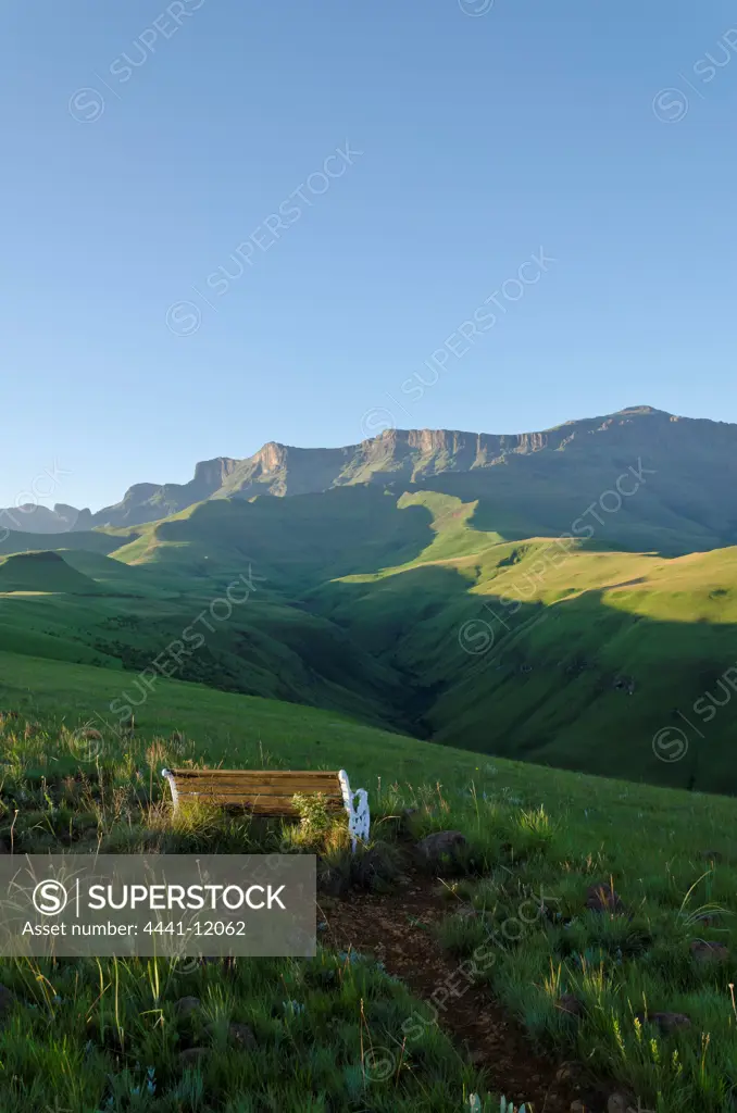 Drakensberg Scenery in the Cathedral Peak region of the Ukhahlamba Drakensberg Park. KwaZulu Natal. South Africa.