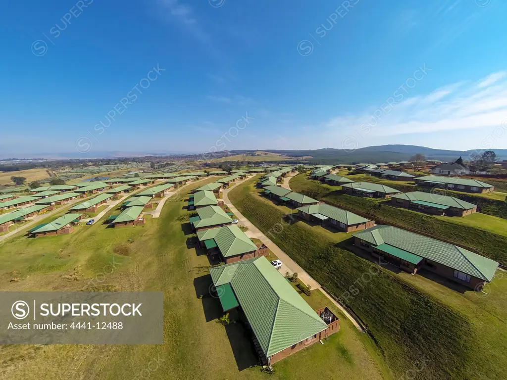 Aerial View of Amber Ridge and Amber Valley Retirement Villages. Howick. KwaZulu Natal Midlands. South Africa