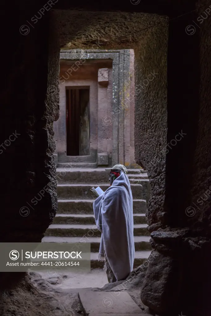 Church of St. George (Amharic: Bete Giyorgis or Biet Giyorgis). It is among the best known and last built of the eleven Rock-Hewn Churches in the Lalibela area, and has been referred to as the "Eighth Wonder of the World". Lalibela. Ethiopia.