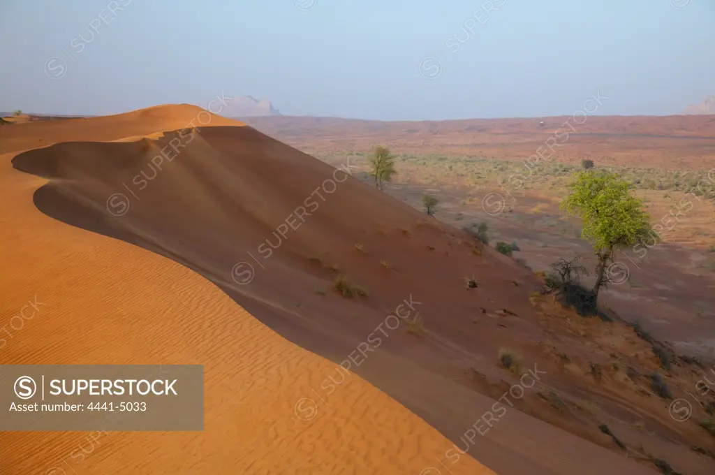 Desert scene near Wadi Fiya. Dubai. United Arab Emirates.