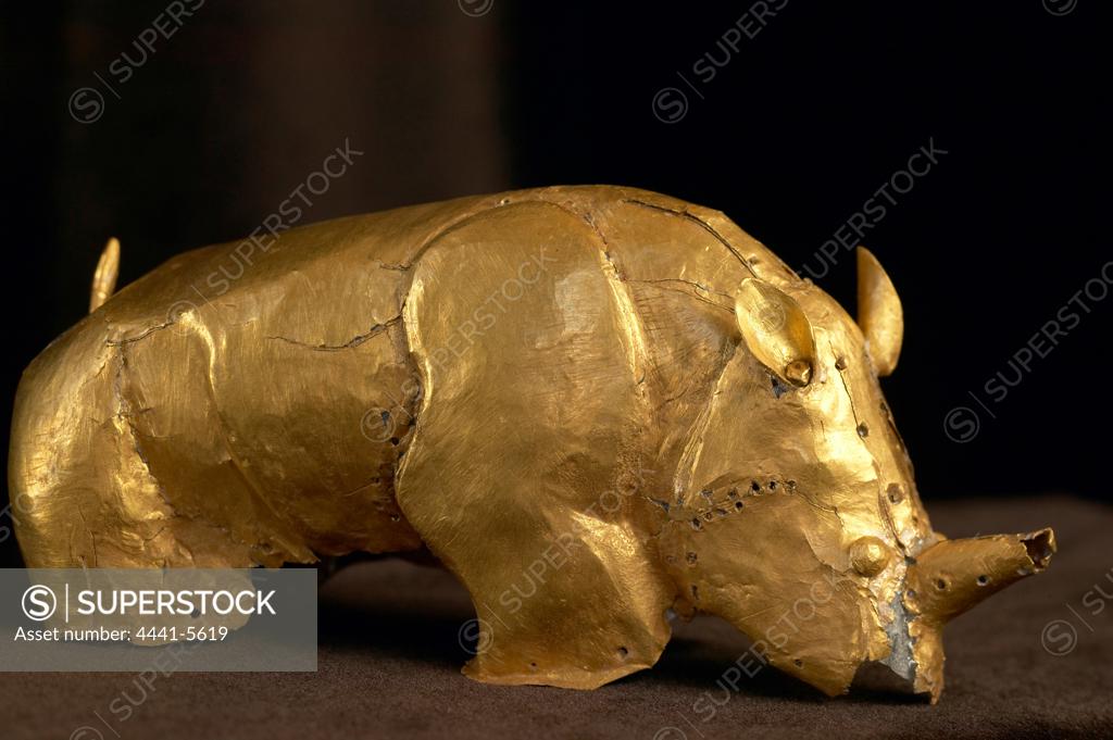 Gold Rhino. Artifact Recovered From Mapungubwe Hill. Northern Province 