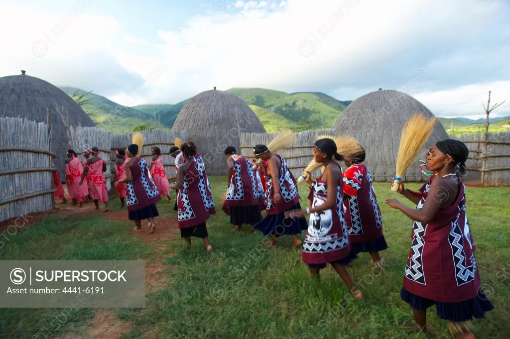 Swazi dancing. Ebutsini Cultural Village. Near Barbeton. Mpumalanga. South Africa.