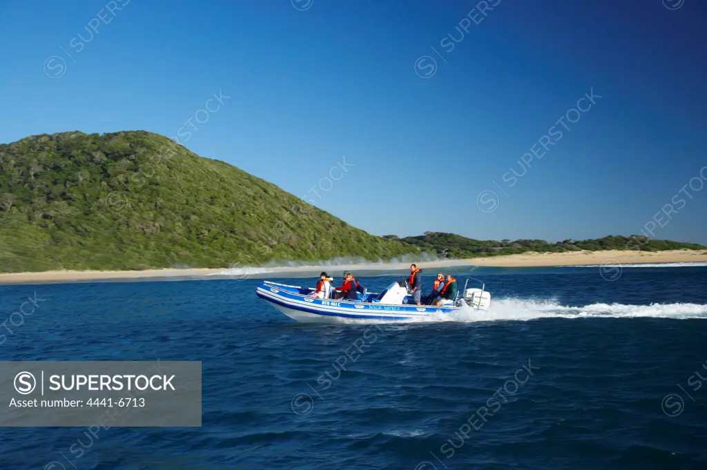 Ski boating at. Maphelana. Greater St Lucia Wetland Park. KwaZulu Natal. South Africa