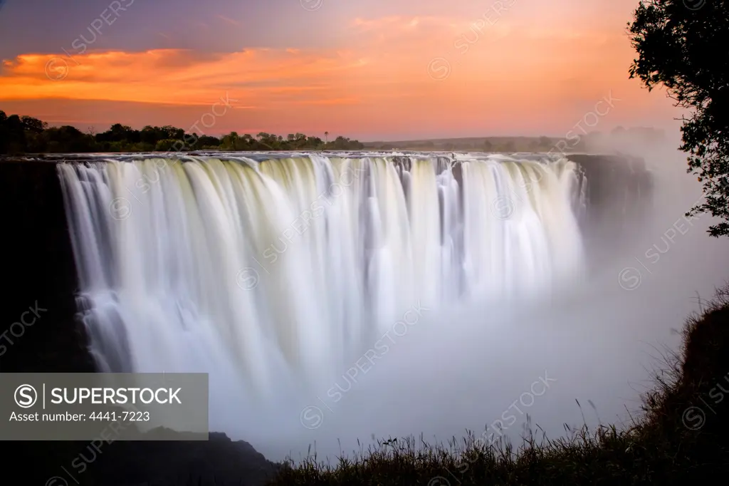 Victoria Falls or Mosi-oa-Tunya at Main Falls. Zimbabwe