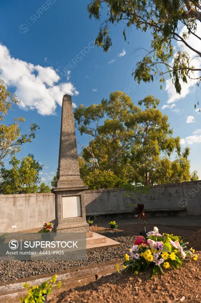 John Dube's grave at the Ohlange Institute. Inanda. Durban. KwaZulu Natal. South Africa. John Langalibalele Dube (1871 - 1946) was a South African essayist, philosopher, educator, politician, publisher, editor, novelist and poet.