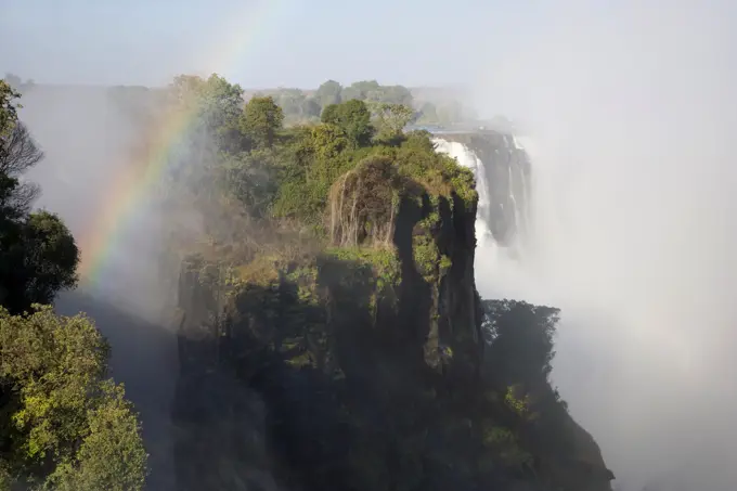 Victoria Falls or Mosi-oa-Tunya at the Devil's Cataract. Zimbabwe