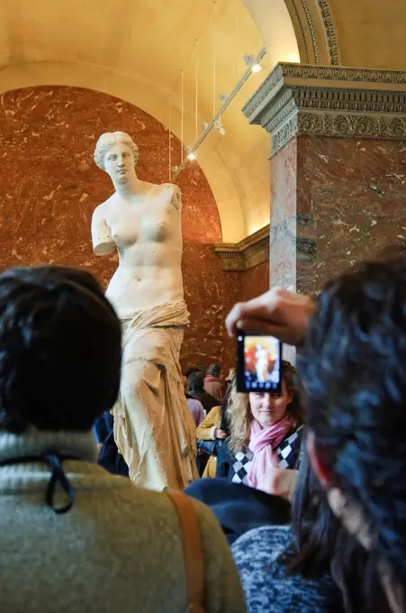 Aphrodite of Milos, better known as the Venus de Milo, is an ancient Greek statue and one of the most famous works of ancient Greek sculpture. The Louvre. Paris. France