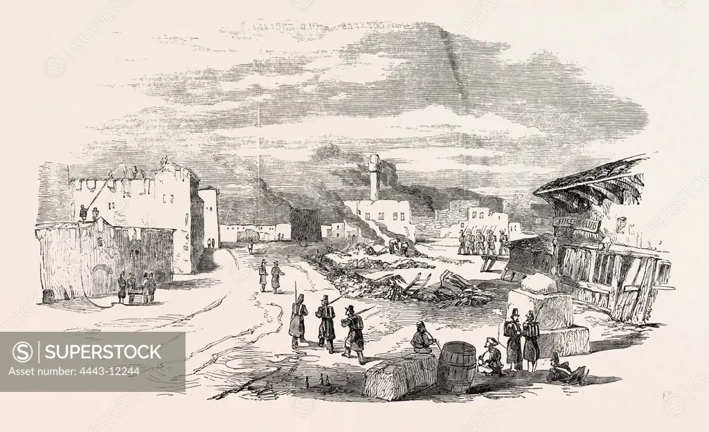 RUINS AT VARNA, AFTER THE FIRE, 1854