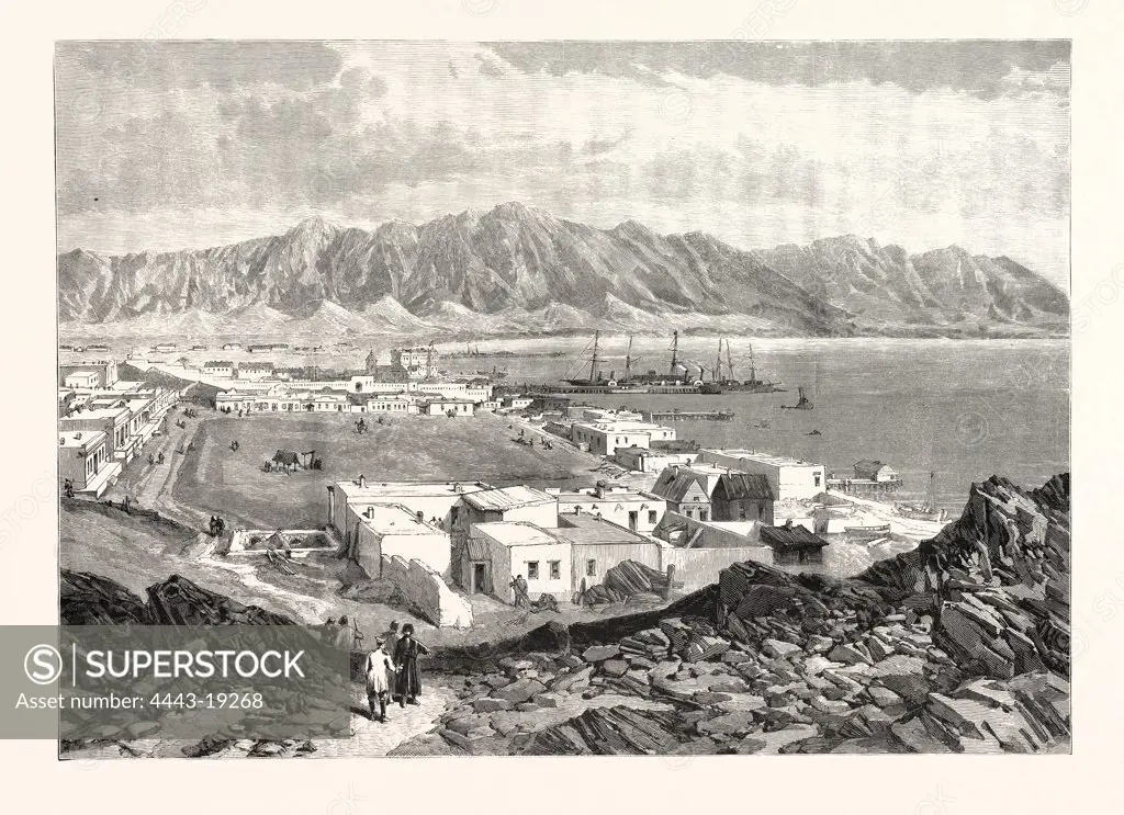 RUSSIAN MILITARY POSITIONS IN ASIA: KRASNOVODSK, ON THE CASPIAN SEA, 1885