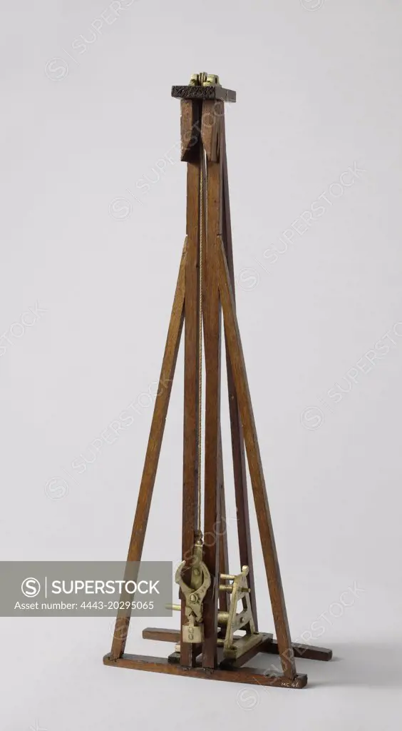 Model of a pile driver, Anonymous, c. 1819