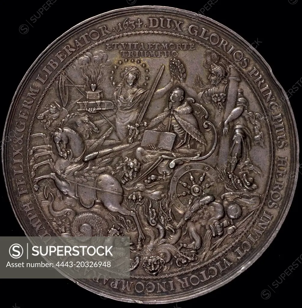 Sebastian Dadler, Triumph of King Gustavus Adolphus, German, 1586 - 1657, 1634, silver