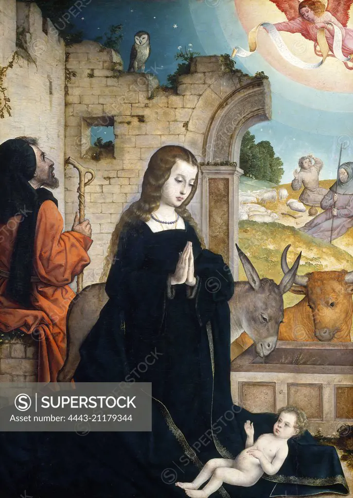 Juan de Flandes, The Nativity, Hispano-Flemish, active 1496-1519, c. 1508-1519, oil on panel