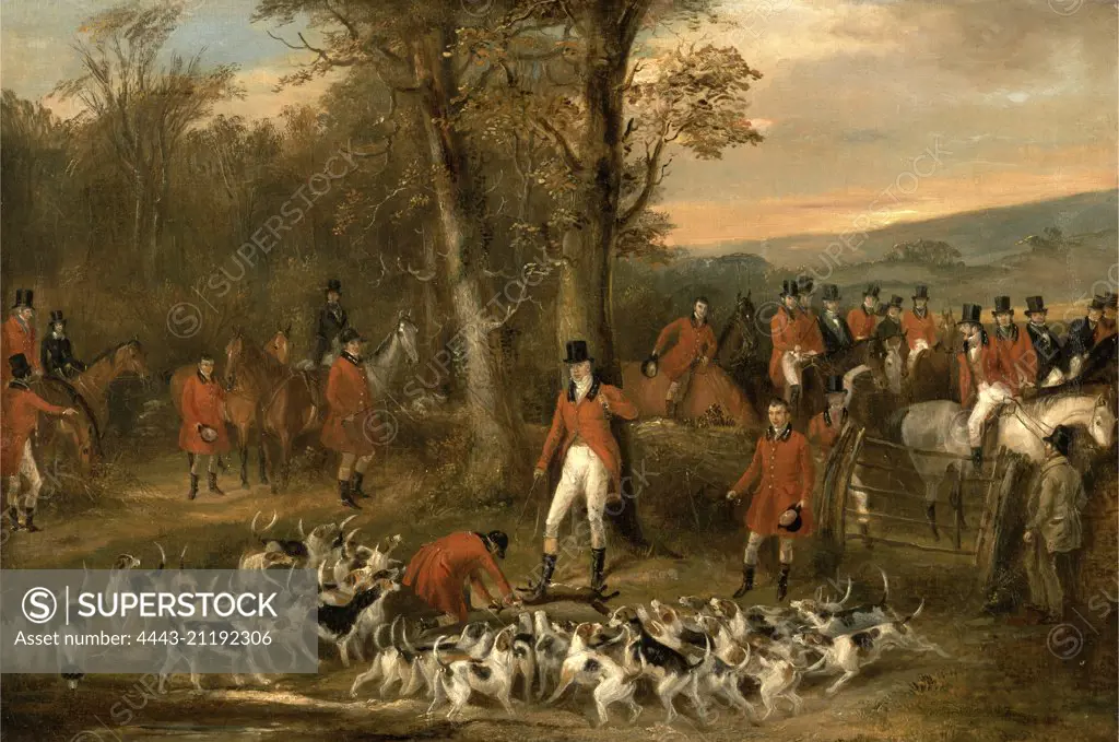 The Berkeley Hunt, 1842: The Death Signed and dated, lower right: "F. C. Turner | 1842", Francis Calcraft Turner, active 1782-1846, British