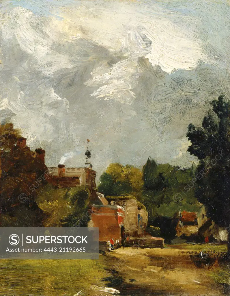 East Bergholt Church A Shower, East Bergholt, John Constable, 1776-1837, British