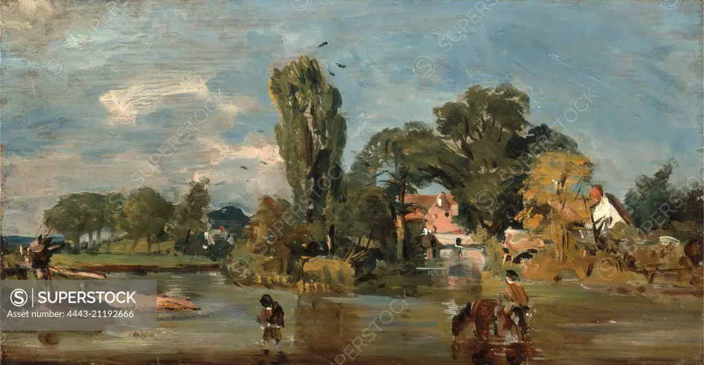 Flatford Mill, Attributed to John Constable, 1776-1837, British