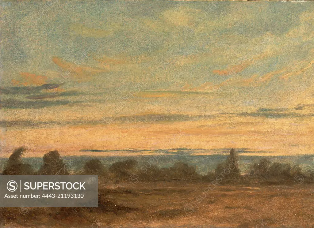 Summer - Evening Landscape, Attributed to John Constable, 1776-1837, British