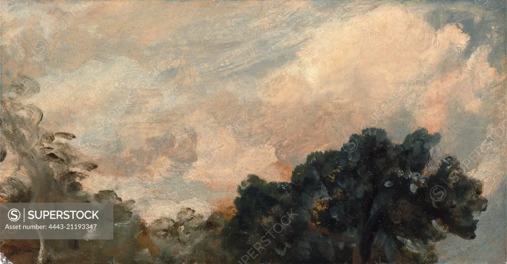 Cloud Study with Trees, John Constable, 1776-1837, British