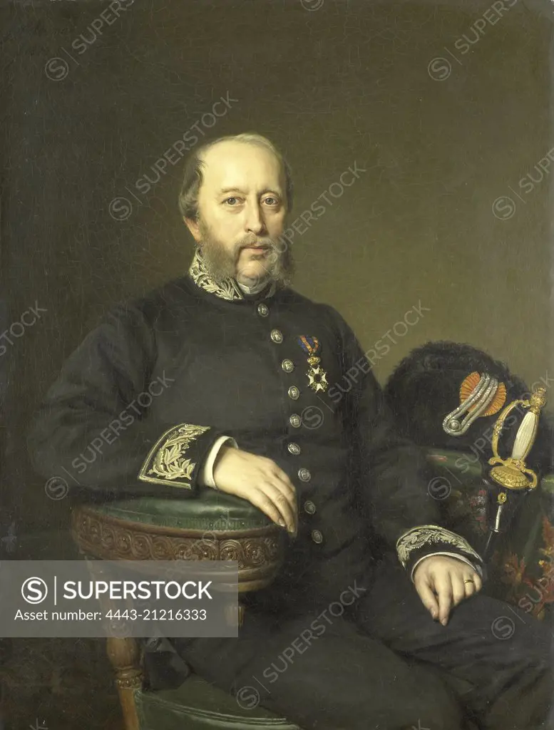 Gerard Johan Verloren van Themaat (1809-90). Member of the Gedeputeerde Staten of Utrecht The Netherlands, Johan Heinrich Neuman, 1874