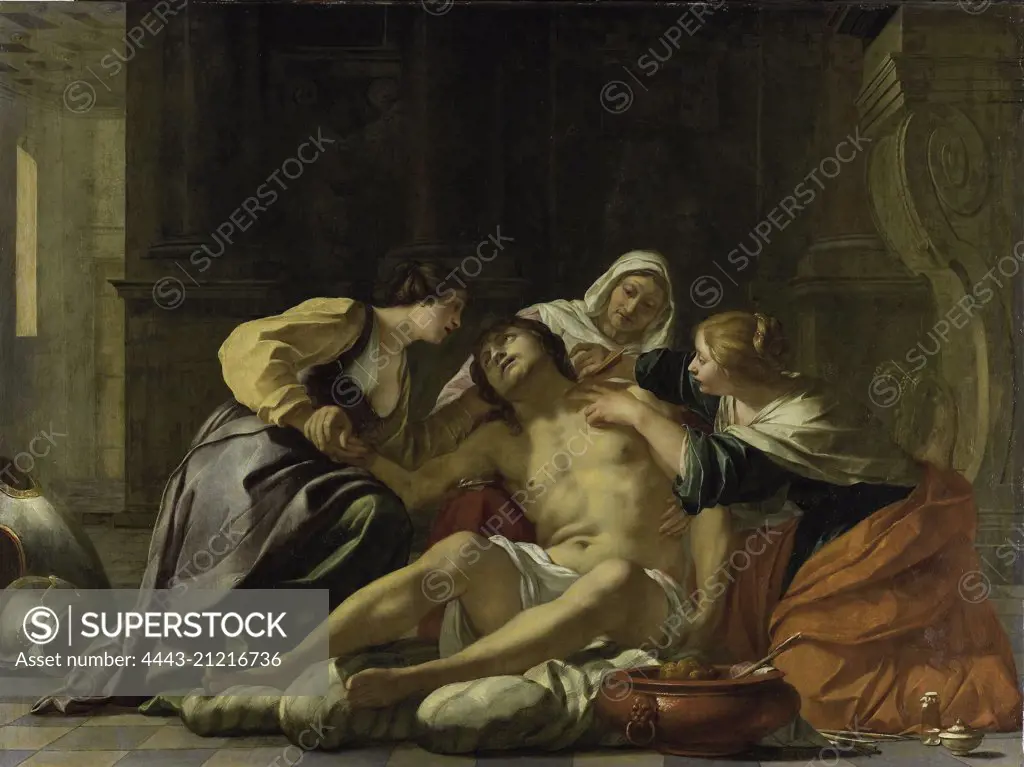 Saint Sebastian Cared for by Irene and her Helpers, Jacques Blanchard, 1630 - 1638