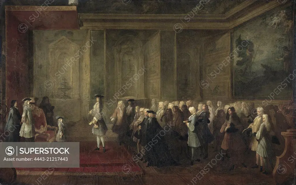 Reception of Cornelis Hop as Ambassador of the States General to the Court of Louis XV, 24 July 1719, Louis-Michel Dumesnil, 1720 - 1729