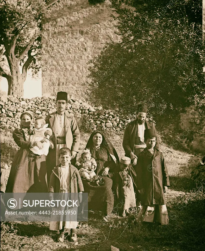 Group of Ashkenazim Jews 1900, Israel - SuperStock