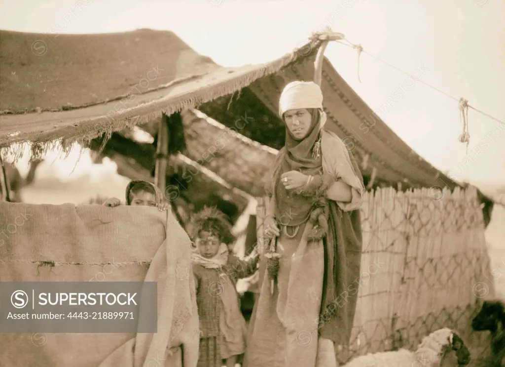 Nineveh. 'The Glory of Kingdoms.' A Bedouin home near the mounds. 1932, Iraq, Ninevah (Extinct city)