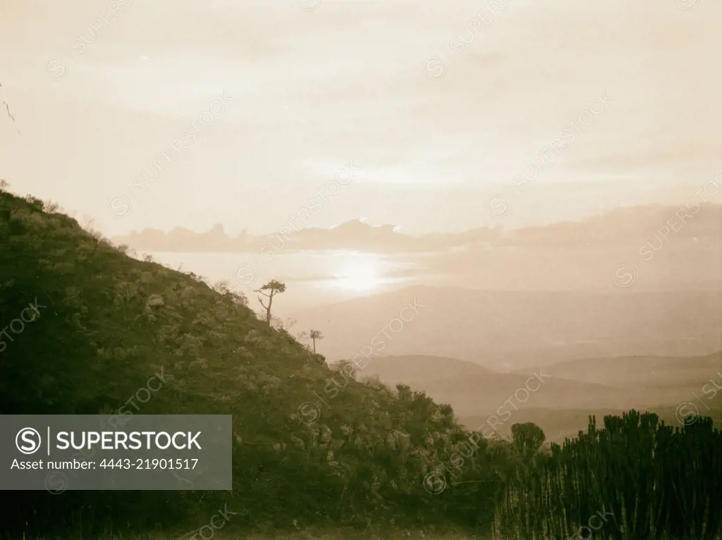 Kenya Colony. Rift Valley and en route to Nairobi. Sunset scene along the escarpment. 1936, Kenya