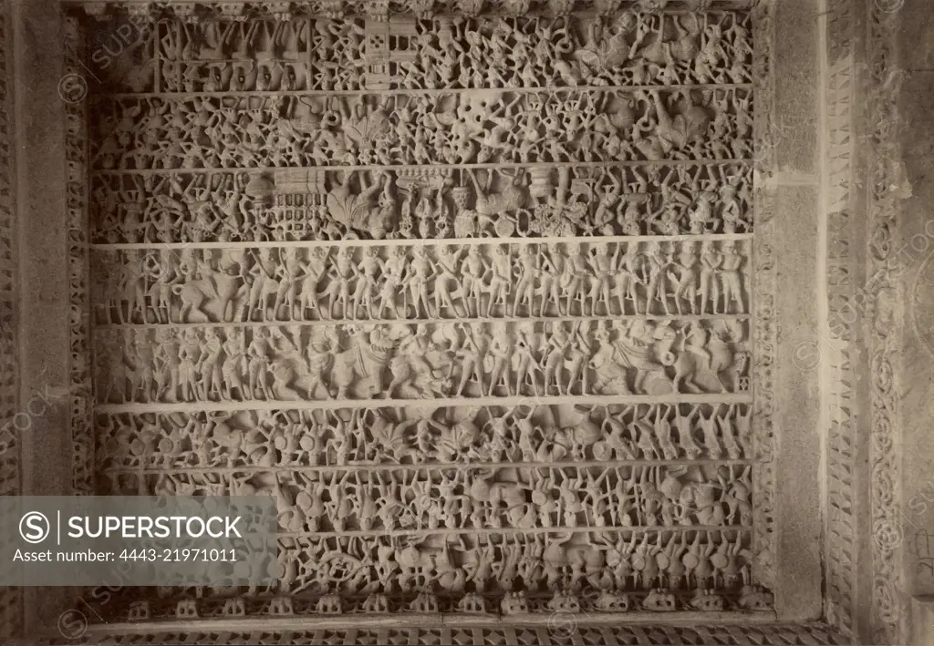 Marble Carved Ceiling, Jain Temple; Lala Deen Dayal (Indian, 1844 - 1905); 1883 -1884; Albumen silver print