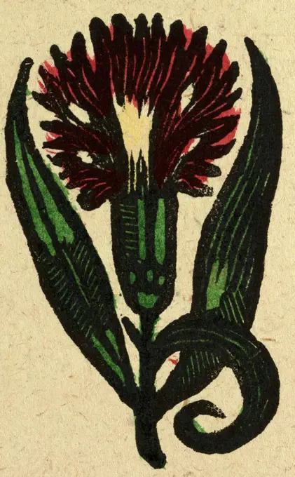 illustration of English tales, folk tales, and ballads. A flower