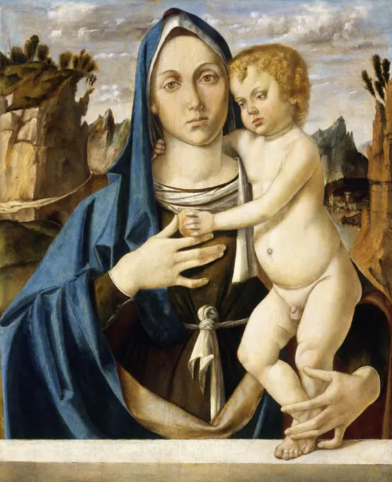 Bartolomeo Montagna, Madonna and Child, Italian, c. 1450-1454-1523, c. 1490, oil on panel