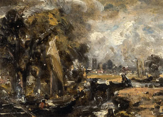 Dedham Lock, Hampstead London, John Constable, 1776-1837, British