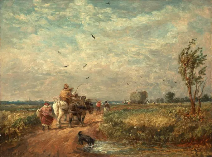 Going to the Hayfield Going Home from Haymaking Signed and dated in brown paint, lower left: "David Cox 1853.", David Cox, 1783-1859, British