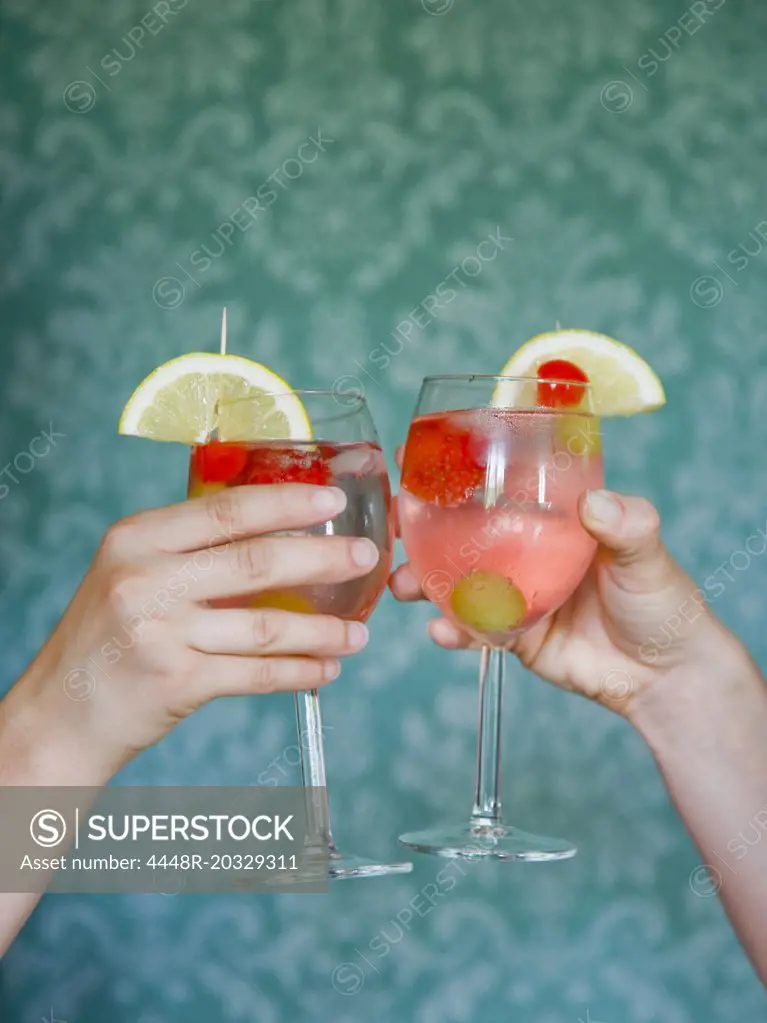 Two cocktail drinks