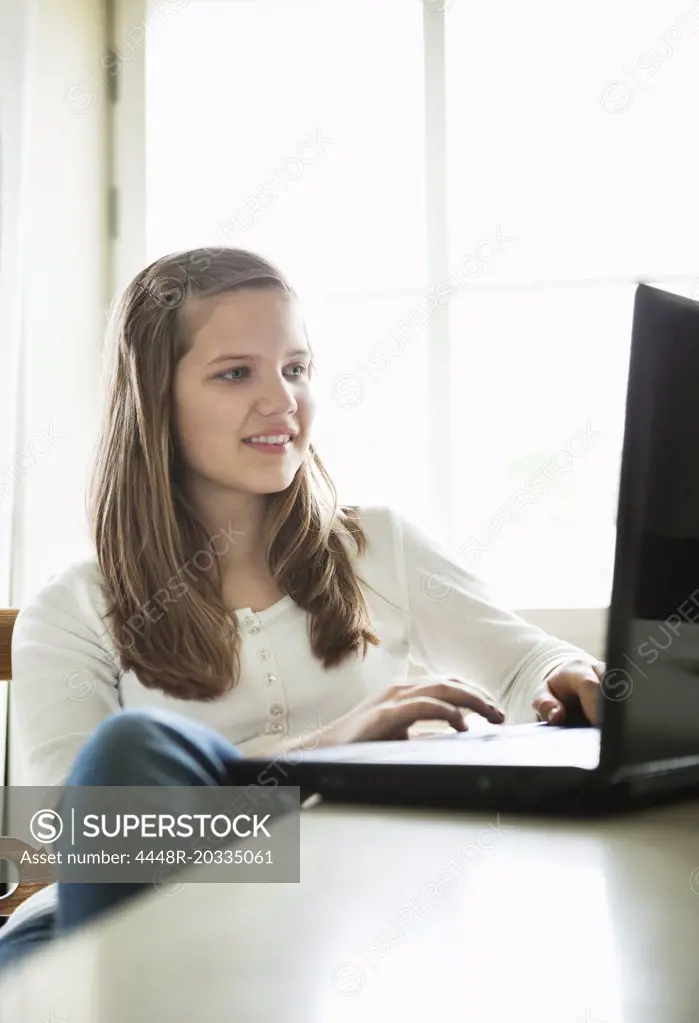 Girl at computer