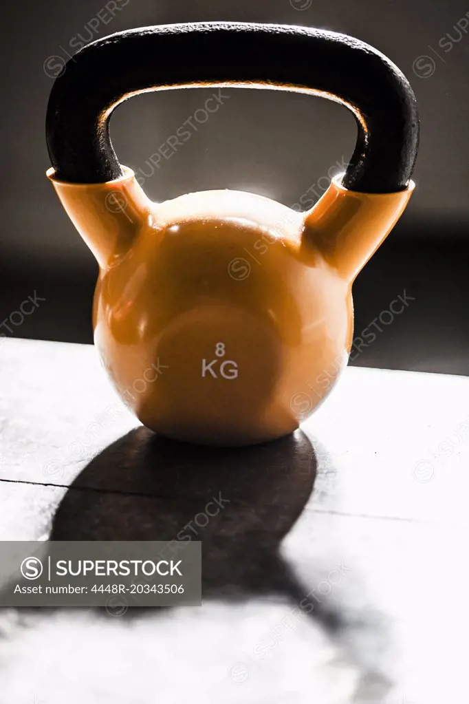 Kettlebell weighing 8 KGS on stone stairs