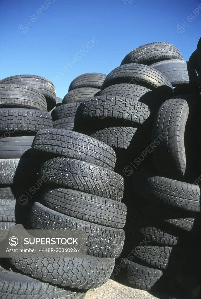 Piles of car tires