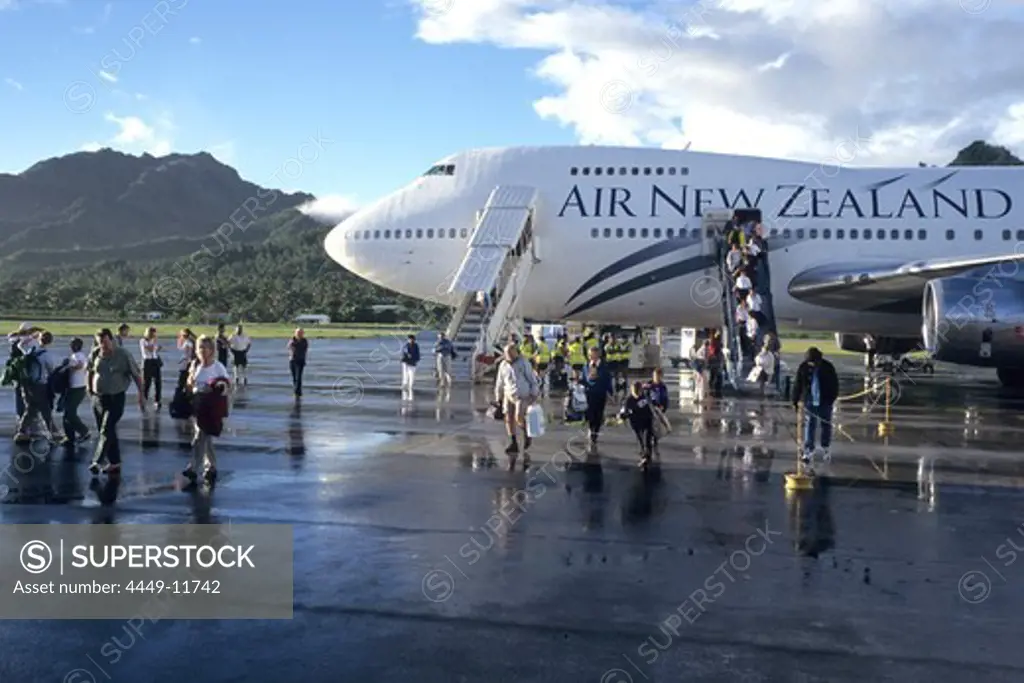 Air New Zealand 747-400, Rarotonga Airport, Rarotonga, Cook Islands