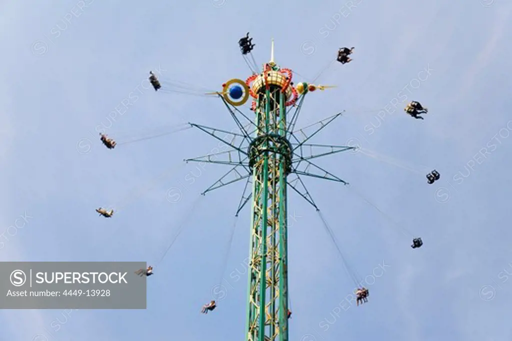 The tallest merry-go-round in the world, carousel, Tivoli Gardens, Copenhagen, Denmark