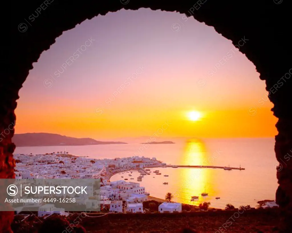 Panoramic view, Mykonos City, Cyclades, Greece