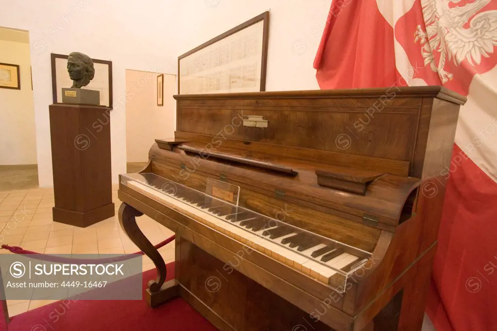 Mallorca Kartause Valmossa, Chopin Museum, piano, roses