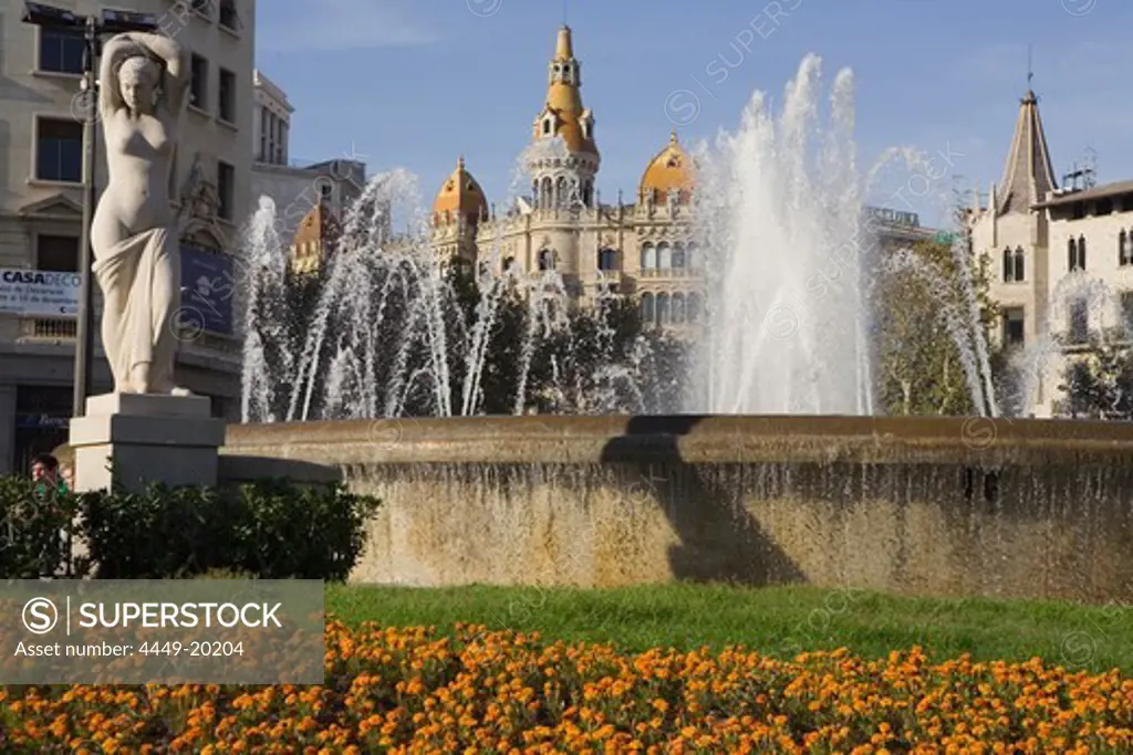 Placa Catalunya, Ciutat Vella, Eixample, Barcelona, Spain