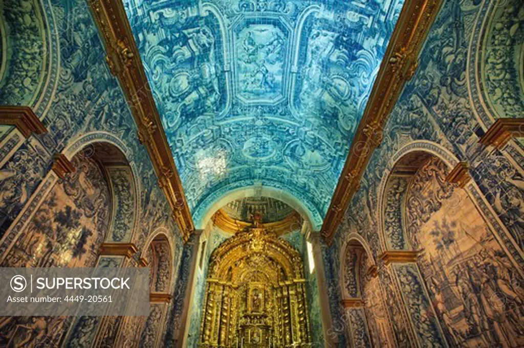 Inside Sao Lorenco Church, Faro, Algarve, Portugal