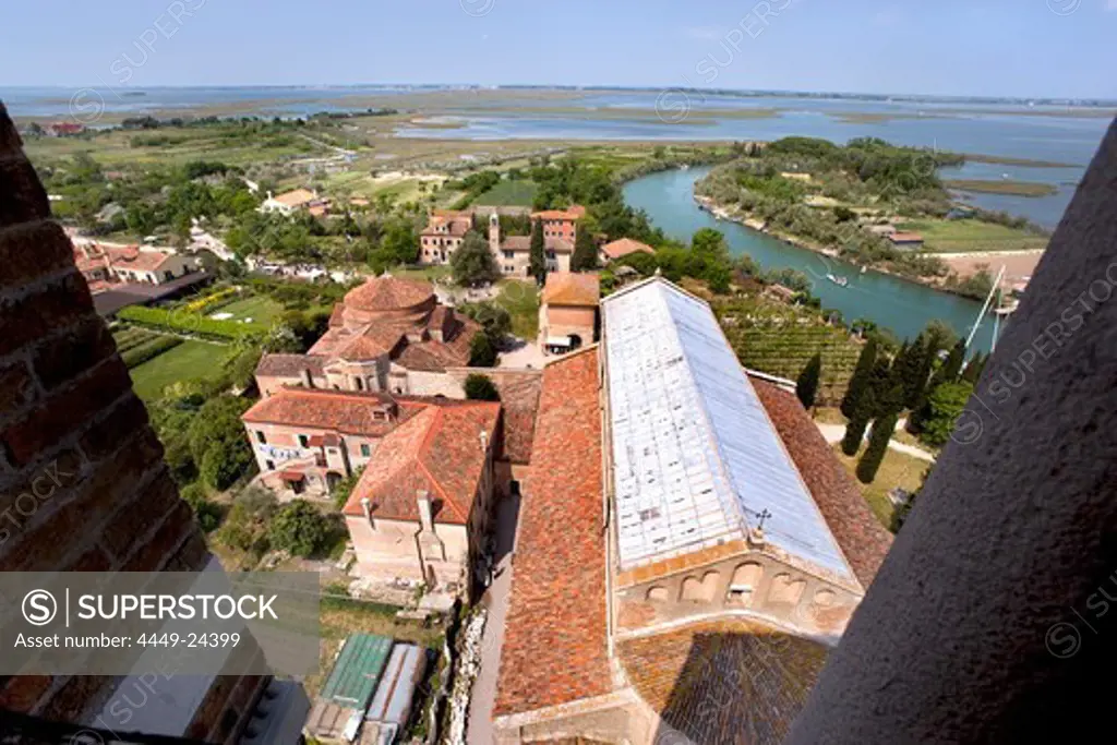 View from Campanile, Torcello, Venice, Laguna, Veneto, Italy