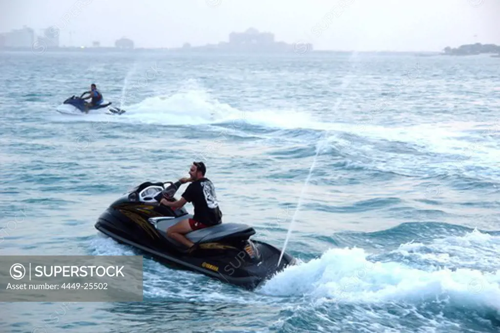 Man on a jet ski, Abu Dhabi, United Arab Emirates, UAE