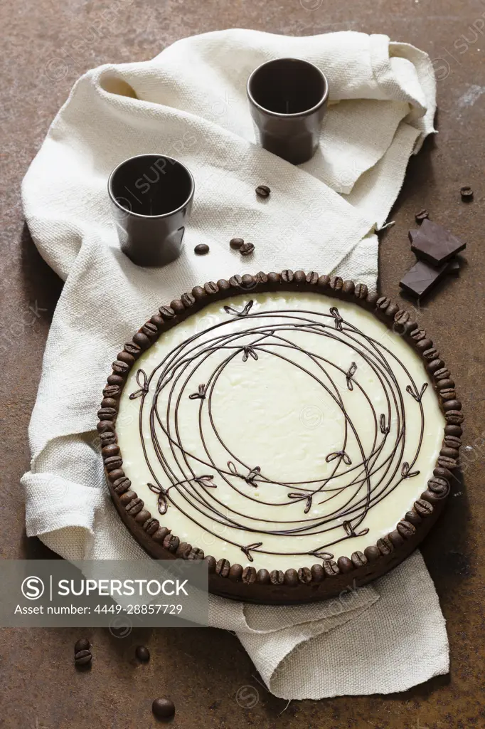 Mocha chocolate tart