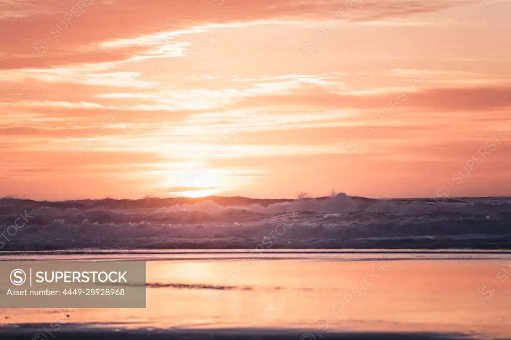 Sunset on the Atlantic coast of Portugal, sunset, Portugal, Atlantic